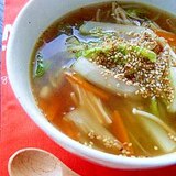お野菜たっぷり生姜スープの水餃子